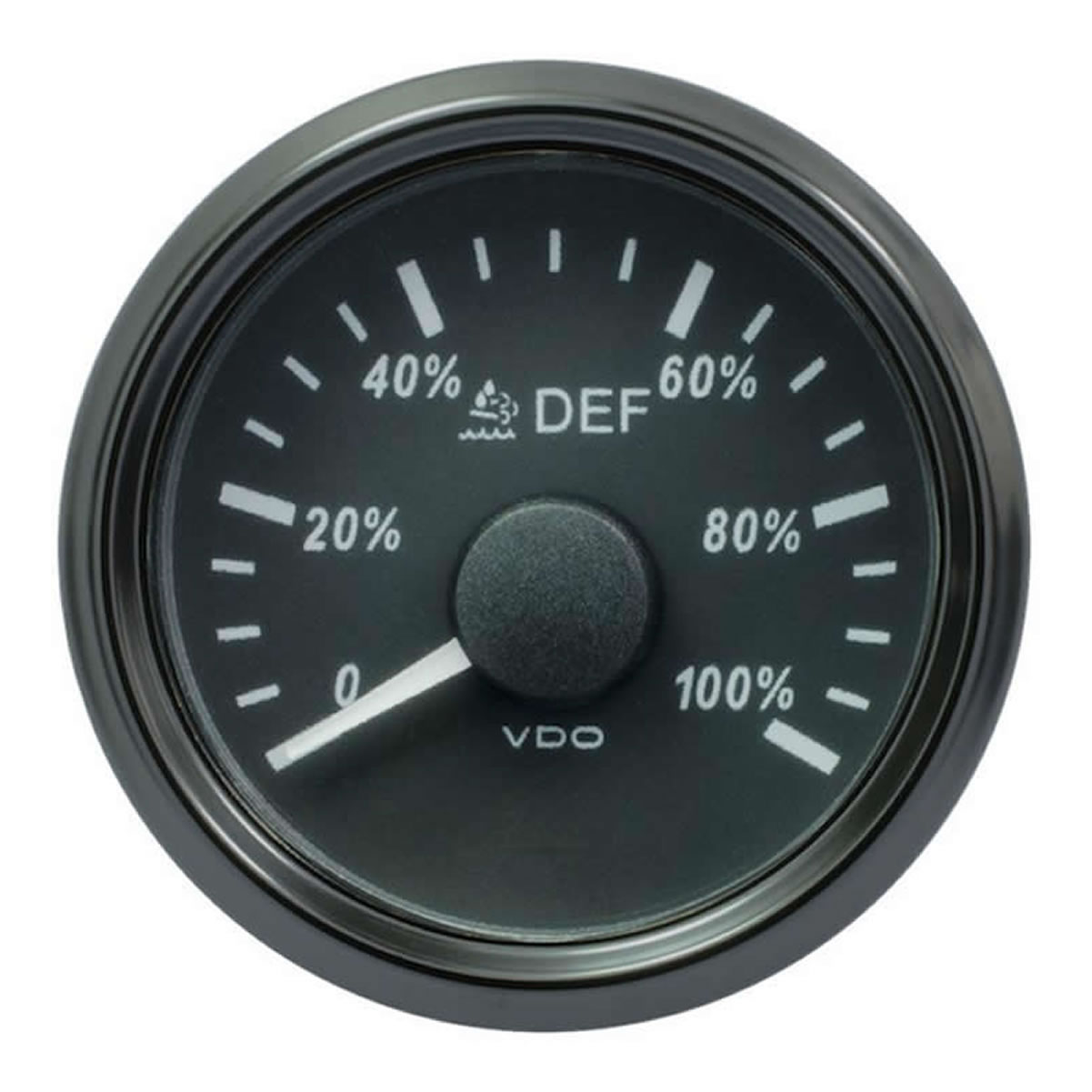 VDO SingleViu Fuel Level Gauges 0-100 Black 52mm